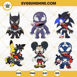 Venom SVG Bundle, Mickey Venom SVG, Pikachu Venom SVG, Super Hero Venom SVG PNG DXF EPS