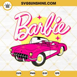 Barbie Car SVG, Convertible Car Barbie Doll SVG PNG DXF EPS