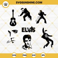 Elvis Presley SVG Bundle, King Of Rock And Roll SVG, 20th Century American Singer SVG PNG DXF EPS