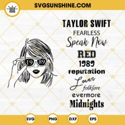 Taylor Swift Album SVG, Midnights Album SVG, Speak Now SVG, Reputation SVG, Lover SVG, Eras Tour SVG PNG DXF EPS