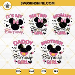Birthday Girl Disney Mouse SVG Bundle, It’s My Birthday SVG, Birthday Family SVG PNG DXF EPS Cricut