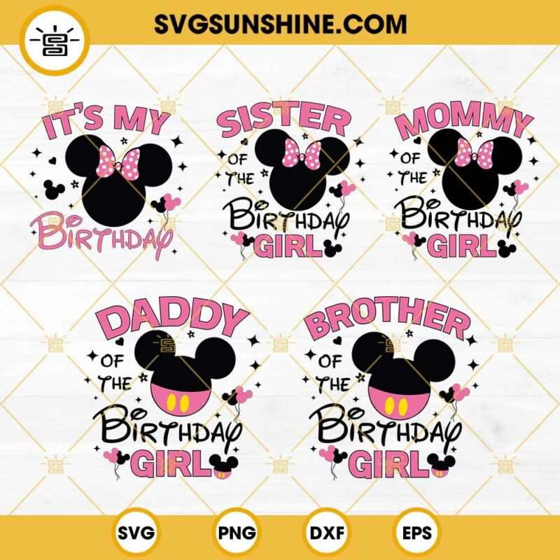 Birthday Girl Disney Mouse SVG Bundle, It's My Birthday SVG, Birthday ...