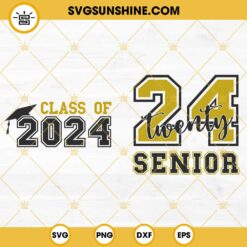 Senior 2024 Pink Smiley Face Flower SVG, Checkered Groovy School 2024 SVG PNG DXF EPS