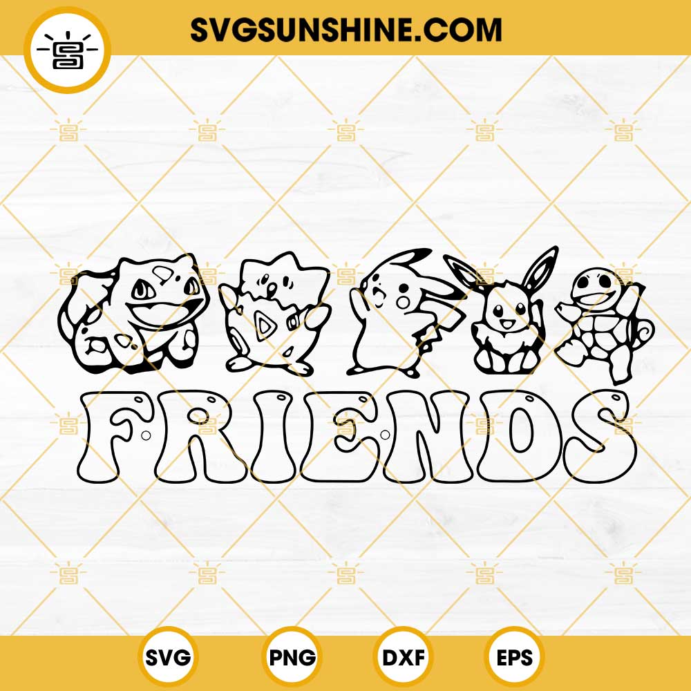 Pokemon And Friends Bundle SVG Digital File, Cartoon Svg, Eevee Svg