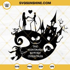 The Nightmare Before Christmas SVG, Jack Skellington SVG, Sally SVG, Halloween SVG PNG DXF EPS Digital Files
