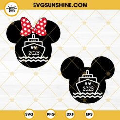 Disney Mouse Head Cruise 2023 SVG Bundle, Disney Family Vacation SVG, Family Cruise Trip SVG PNG DXF EPS Cut Files