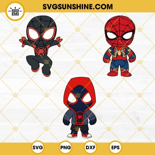 Baby Miles Morales SVG Bundle, Spider Man SVG, Black Spider Man SVG PNG DXF EPS