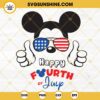Happy Fourth Of July Mickey Mouse SVG, American Flag Sunglasses SVG, Patriotic Independence Day SVG PNG DXF EPS