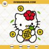 Hello Kitty With Pineapple SVG, Kitty Cat Summer SVG PNG DXF EPS Cricut