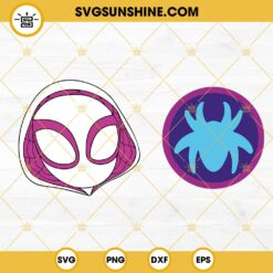 Spider Gwen Logo SVG, White Spider SVG, Ghost Spider SVG PNG DXF EPS Cut Files
