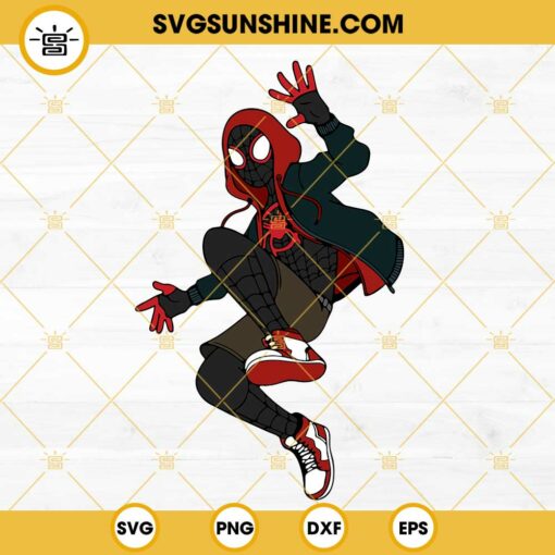 Spider Man Miles Morales SVG, Marvels Spider Man SVG, Marvel Comics Superhero SVG PNG DXF EPS
