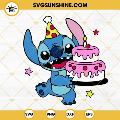 Stitch Birthday Cake SVG, Birthday Boy SVG, Disney Stitch Birthday ...