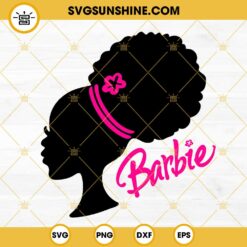 Afro Barbie SVG, American African Barbie SVG, Black Doll SVG PNG DXF EPS Cricut
