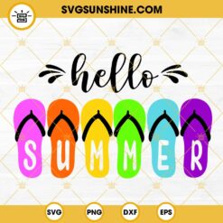 Hello Summer SVG, Flip Flops SVG, Summer Time SVG, Summer Vacation SVG