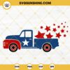 4th Of July Truck SVG, Truck Stars SVG, Patriotic SVG, Independence Day SVG PNG DXF EPS