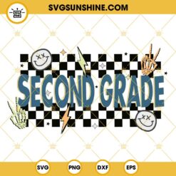 Second Grade SVG, 2nd Grade Teacher SVG, Back To School SVG, School Vibes SVG PNG DXF EPS Cricut
