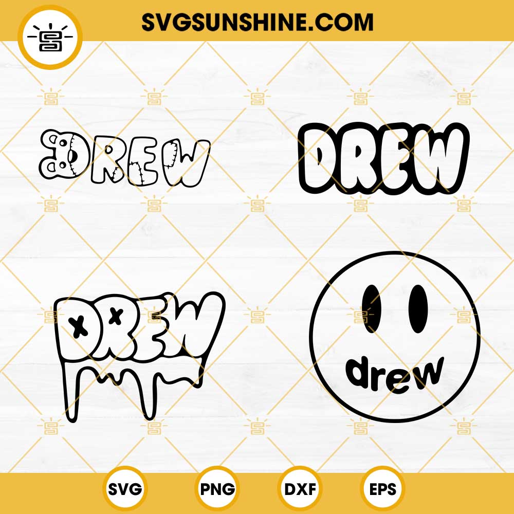 Justin Bieber Drew House Logo Svg Bundle, Trending Svg, Drew