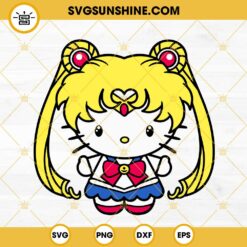 Sailor Moon SVG, Anime SVG Files Silhouette, Anime SVG For Cricut, Sailor Moon Layered SVG, Chibi Sailor Moon SVG