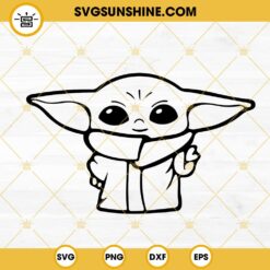 Baby Yoda SVG, Grogu SVG, The Mandalorian SVG, Star Wars SVG PNG DXF EPS Digital Download