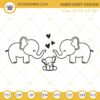 Elephant Family Embroidery Designs, Cute Elephants Embroidery Files