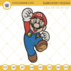 Super Mario Jumping Embroidery Designs