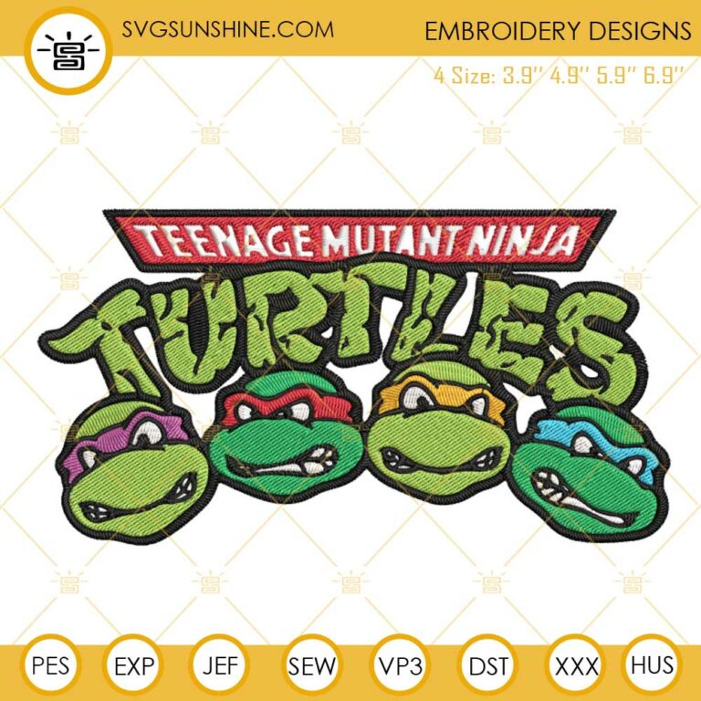 Teenage Mutant Ninja Turtles Embroidery Designs, TMNT Movie Embroidery