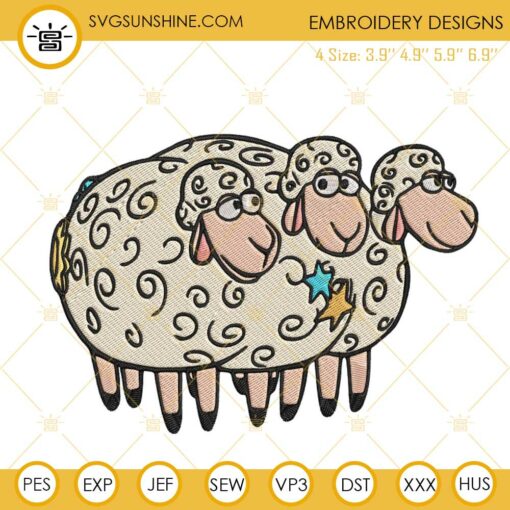 Toy Story Sheep Embroidery Design Digital Download