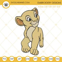 Young Nala Lion King Embroidery Designs, Disney Lion Embroidery Files