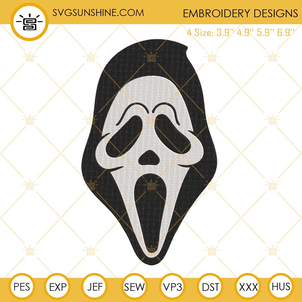 Ghostface Embroidery Designs Scream Embroidery Files 