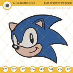 Tails Sonic Head Embroidery Designs, Sonic Fox Tails Embroidery Pattern Files