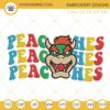 Bowser Peaches Embroidery Design, Super Mario Peaches Song Embroidery File