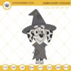 Chloe Bluey Witch Halloween Machine Embroidery Design Instant Download