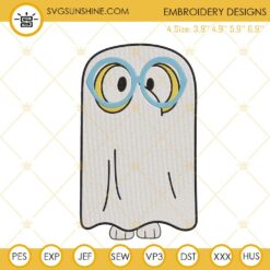 Lucky Bluey Ghost Halloween Machine Embroidery Design Files