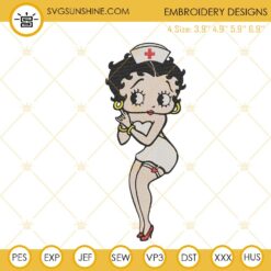 Betty Boop Nurse Machine Embroidery Design File