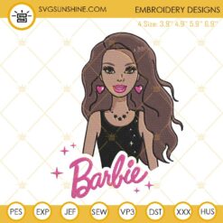 Black Barbie Doll Embroidery Design File Download