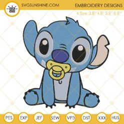 Baby Stitch Embroidery Designs, Cute Disney Stitch Embroidery Files