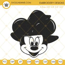Minnie Witch Embroidery Design, Halloween Minnie Mouse Embroidery File