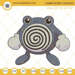 Poliwhirl Pokemon Embroidery Design File Download