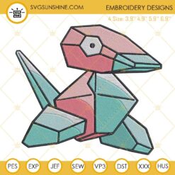 Porygon Pokemon Machine Embroidery Design Files
