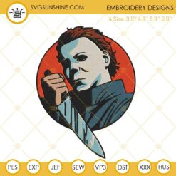 Team Michael Machine Embroidery Designs, Michael Myers Halloween Embroidery Files