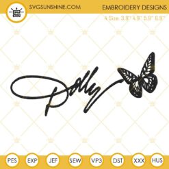 Dolly Parton Signature Embroidery Pattern Design Download