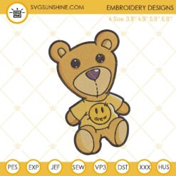 Drew Teddy Bear Embroidery Design Digital Download