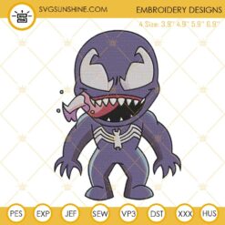 Venom Face Embroidery Designs, Movie Embroidery Files