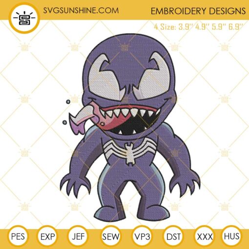 Venom Machine Embroidery Design, Marvel Comics Character Embroidery File