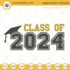 Class Of 2024 Embroidery Designs, Senior 2024 Embroidery Pattern Files