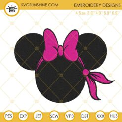 Minnie Mouse Head Cruise Pirate Machine Embroidery Designs
