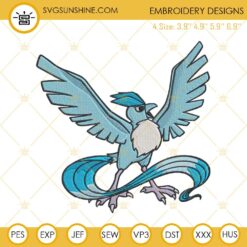 Articuno Pokemon Machine Embroidery Designs