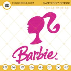 Barbie Logo Embroidery Designs, Barbie Embroidery Files