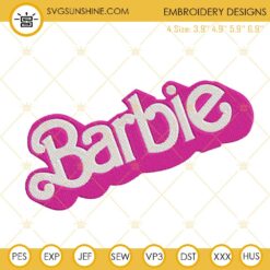 Teacher Barbie Embroidery Designs, Pink Teacher Embroidery Pattern Files