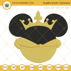 Disney Princess Belle Minnie Mouse Head Machine Embroidery Design Files